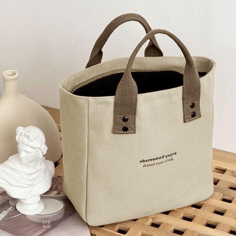 Product Introduction of Canvas handbag, for women, solid color, large capacity, suitable for travel casual bags 12