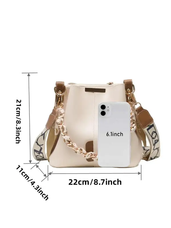 Women's Fashionable Solid Color Shoulder Bag, Casual Versatile Crossbody Bag for Daily Used, Trendy All-match Commuter Bag, Satchel Purse 8