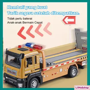 Complete Alloy Engineering Vehicle Set for Kids – Includes Concrete Pump Truck, Double Hook Tow Truck, Crane, Rescue Vehicle, Flatbed Trailer, Logging Truck, Transport Truck, Durable Metal Construction, Realistic Miniature Vehicles for Kids, Educational T