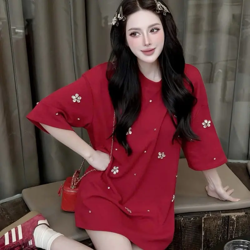 Áo thun nữ đính đá freesize 49-70kg xinh xắn Women