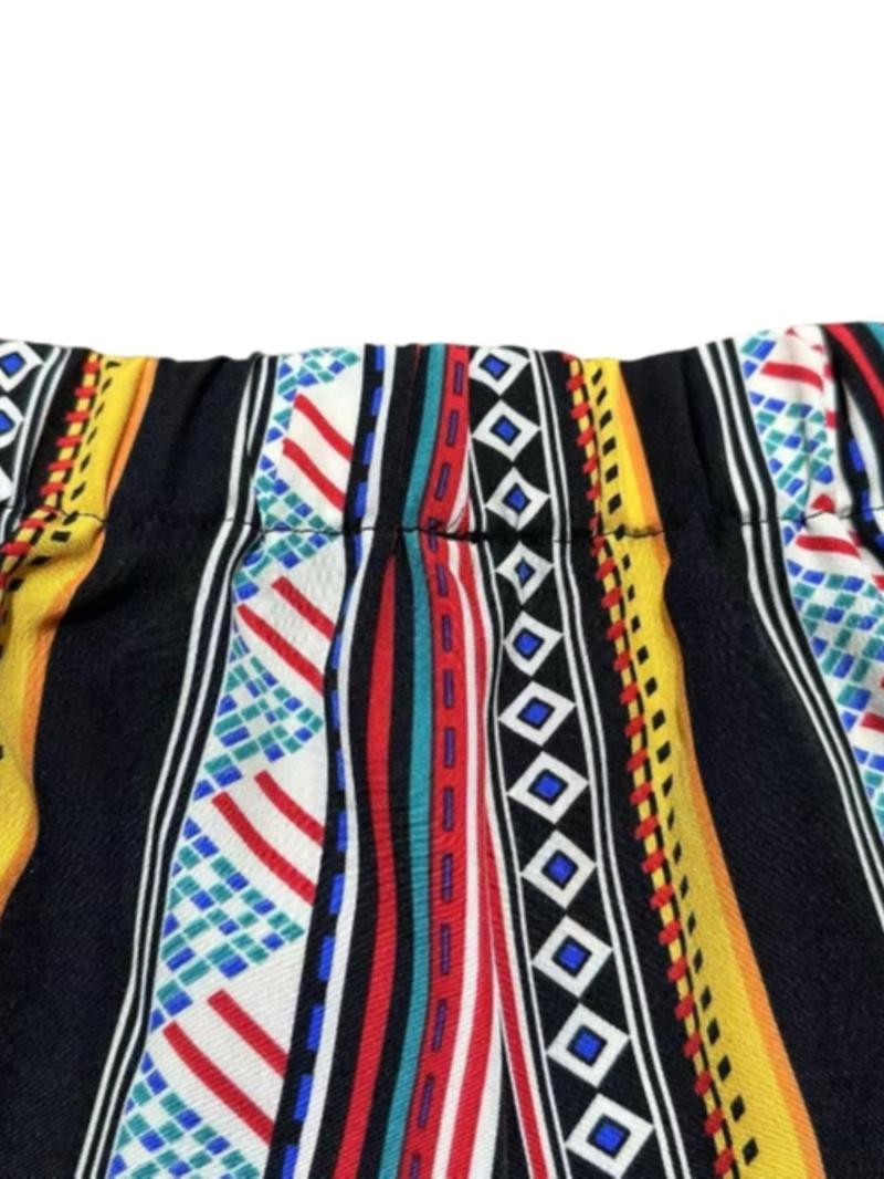 Product Introduction of Women's Striped Print Shorts, Casual Comfy Shorts for Daily Wear, Ladies Bottoms for All Seasons 6