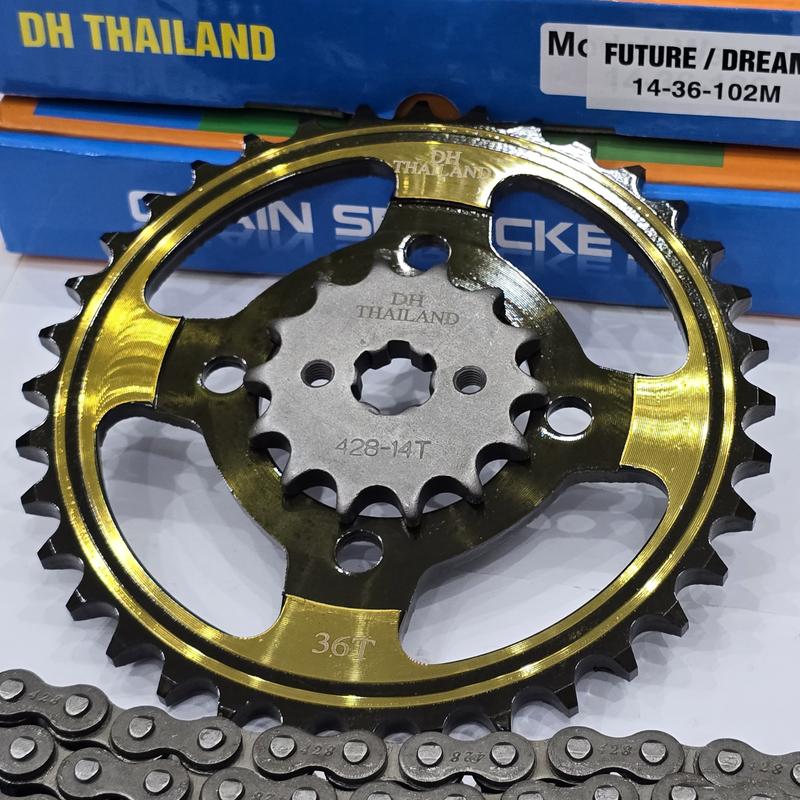 Nhông sên dĩa DH Thái Vàng cho xe Dream, Wave, Rs, Sirius..... Phụ Tùng