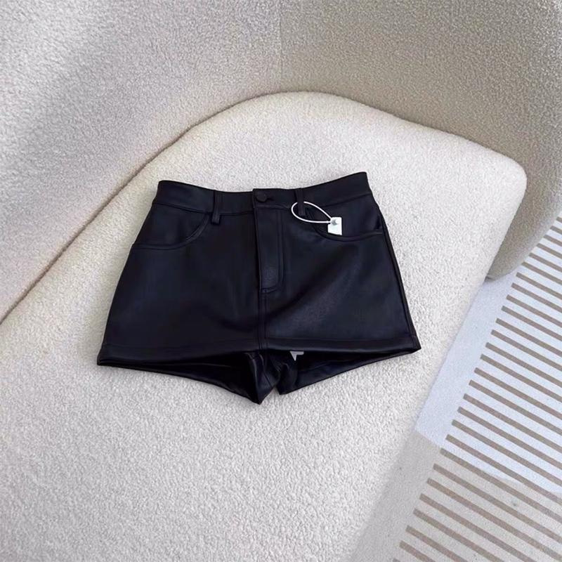 Váy Da PU, Màu Đen, Dành Cho Nữ, Cạp Cao, Dễ Phối Đồ, Váy Bodycon Chữ A, Gợi Cảm Và Cô Gái Nóng Bỏng, Váy Ngắn, Thích Hợp Cho Mùa Thu Và Mùa Đông, Quần 2