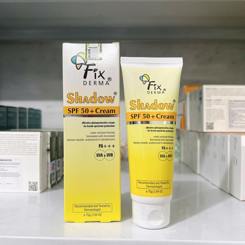 Kem chống nắng Fixderma Shadow SPF 50+ Cream 75g TẶNG mặt nạ