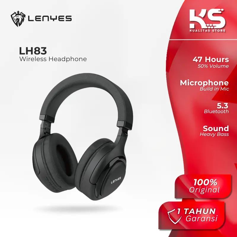 LENYES Headphone LH83 Bluetooth Wireless Heavy Bass HiFi