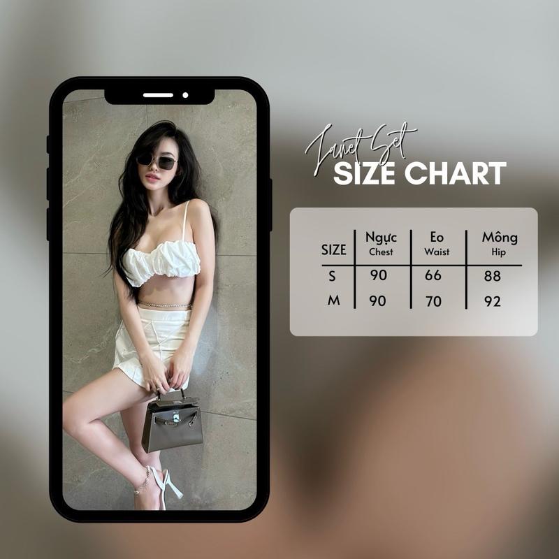 Maikaa Studio - set áo cúp ngực và chân váy đính đá -  Janet Set 7