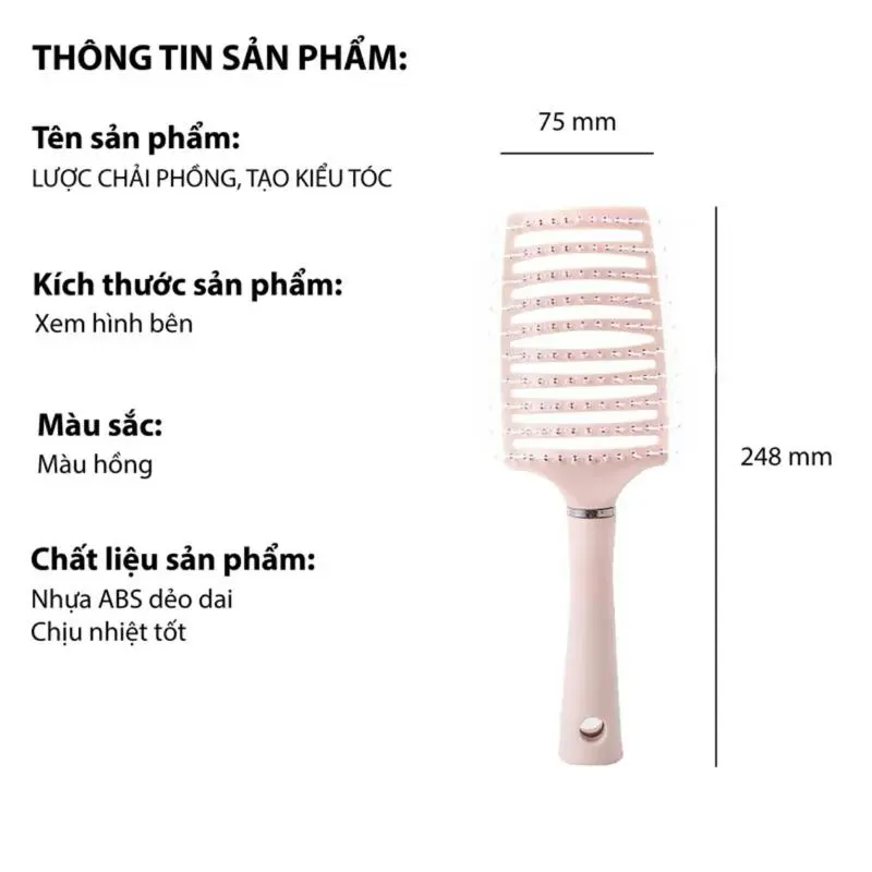 SIÊU RẺ Lược Chải Đầu Đệm Khí Massage  Da Đầu, Tạo Kiểu Tóc - Làm Phồng Chân Tóc Và Gỡ Rối Tóc Hiệu Quả  88831 TOHOUSE lược  gỡ  rối  tóc  đoàn  di  băng 8