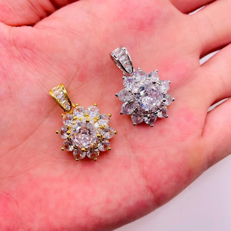 Mặt dây chuyền titan đính đá, Mặt vòng cổ sang trọng dùng để đi tiệc chất liệu titan không phai màu mã 11, trangsucmoiluatuoi.RIN