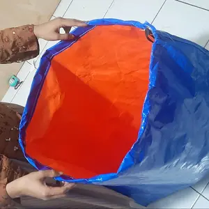 karung kurir tahan air tidak tembus air bahan dari terpal tebel, ukuran lebar 80cm tinggi 100cm