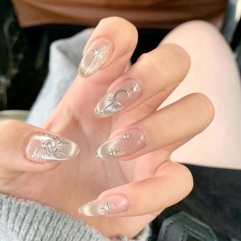 Mã 23 Nailbox Thiết Kế JUNLY mắt mèo siêu xinh mặt trăng mã Nữ Women