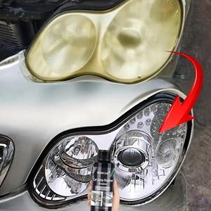 Kit de reparación para faros de coche, kit profesional de restauración de faros para faros oxidados, amarillentos y nebulosos, solución de pulido para aumentar la luminosidad de los faros