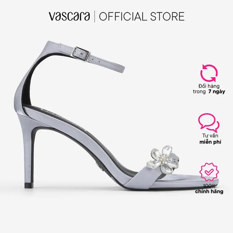 Vascara Giày Sandals Nhấn Chi Tiết Hoa Đính Đá - SDN 0821 0