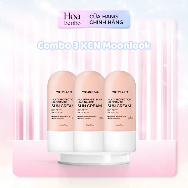 Combo 3 tuýp kcn Moonlook SPF 50 Tất cả các loại da50ml/ tuýp