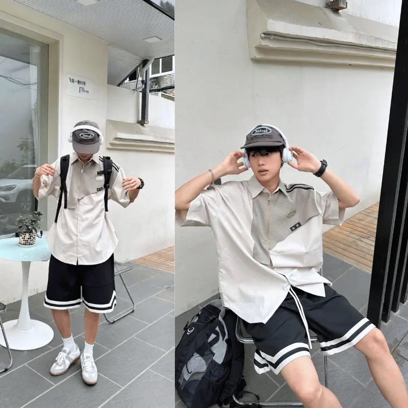 40-105KG Quần Short Nam Nữ Vline thời trang BIGSIZE Sói Store Menswear Lưng Thun Có Túi 8
