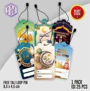 (25pcs) Hang Tag Idul Fitri Hangtag Kartu Ucapan Lebaran Free Tali