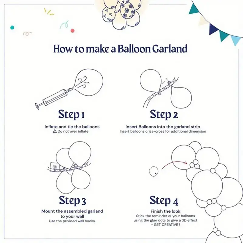 Balloon Garland Arch Kit, 110counts/set Mixed Color Latex Balloon, Baby Shower Baby Boy Baby Girl Birthday Party Decor 2