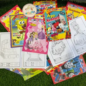 Buku Mewarnai BESAR Karakter anak anak Buku Mewarnai Sambil Belajar