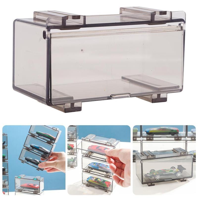 Transparent Assembly Car Model Organizer Toy Car Model Box Organizer Boutique Display J0W4 8