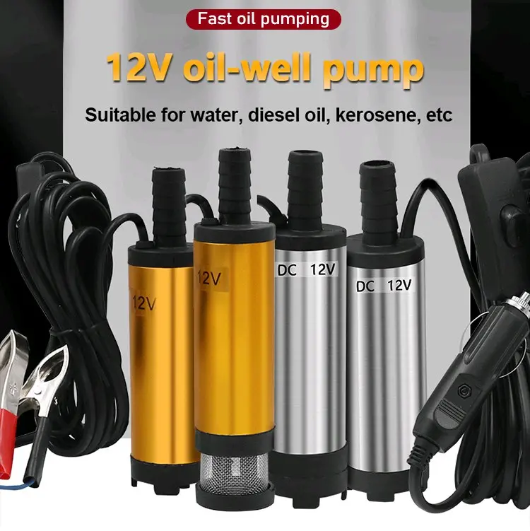Pompa Transfer Minyak Air Oli Bensin Celup Mini Portable Mobil Elektrik DC 12V 24V CT