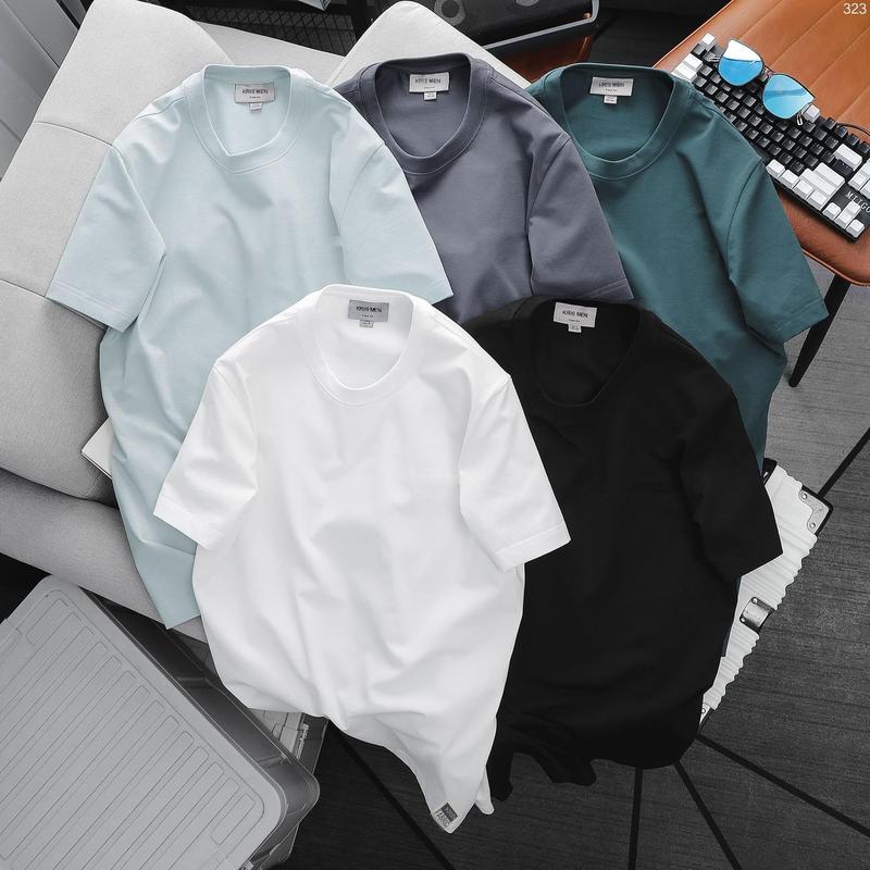 ÁO THUN CỘC TAY TRƠN ÁO COTTON NAM NỮ CO DÃN THẤM HÚT MỒ HÔI