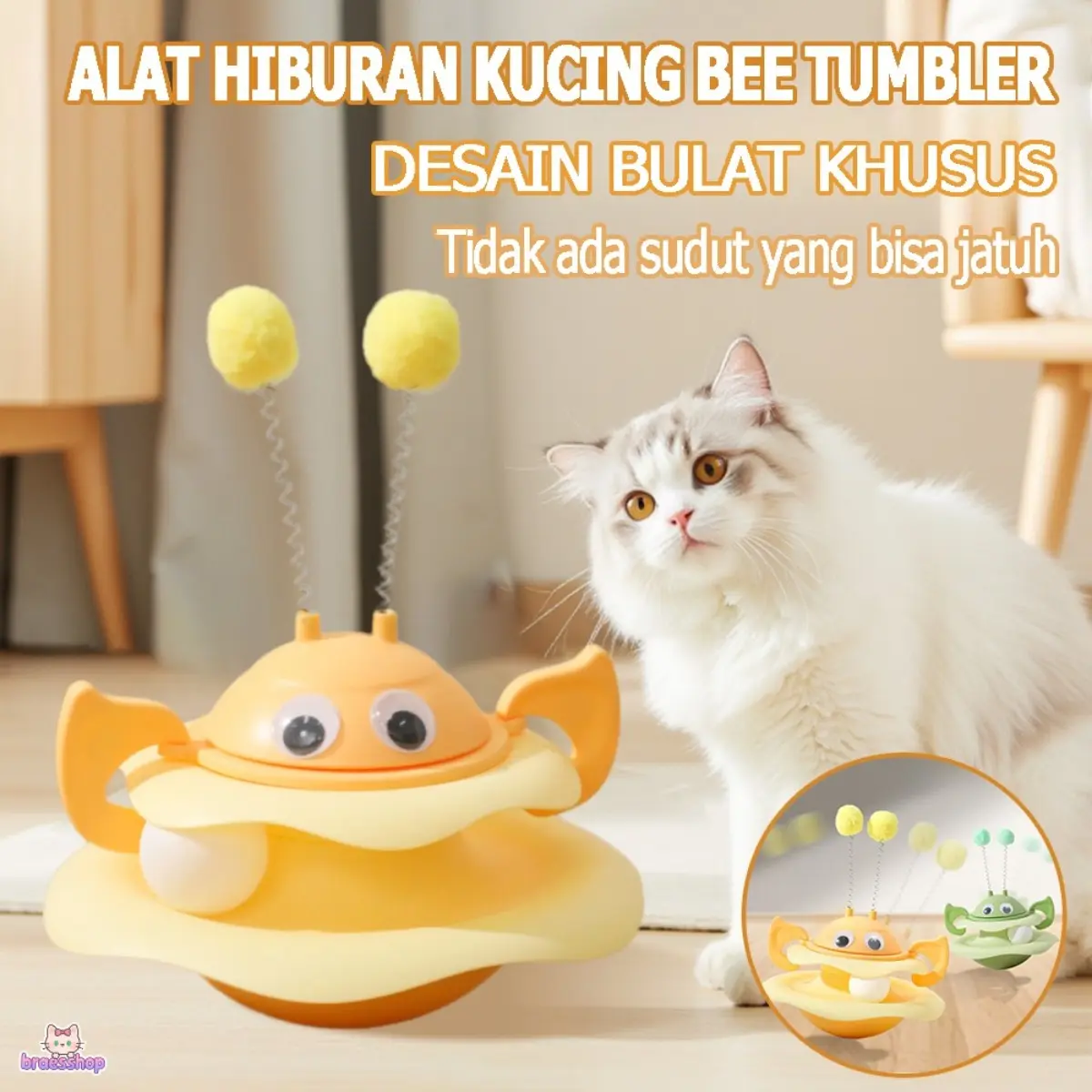 Mainan Kucing - Mainan interaktif dan menghibur yang meningkatkan vitalitas, aman dan tidak beracun, cocok untuk semua kucing