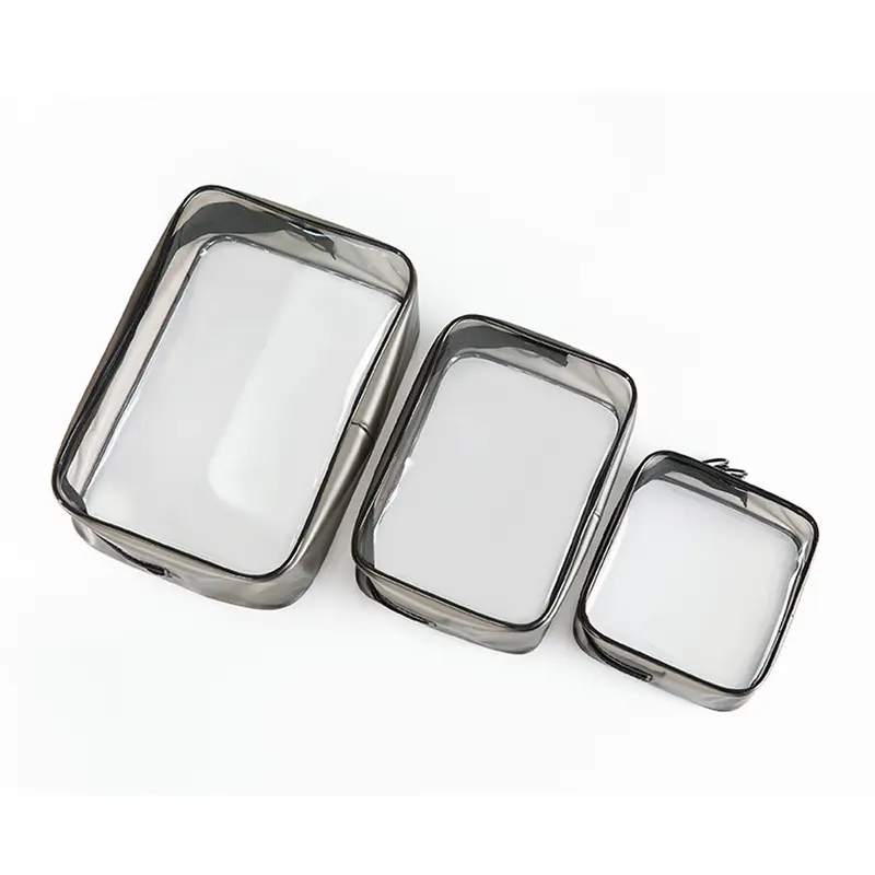 Tas Pouch Kosmetik Polos Transparan Anti Air  Tempat Make Up Pouch Kosmetik Transparan 4