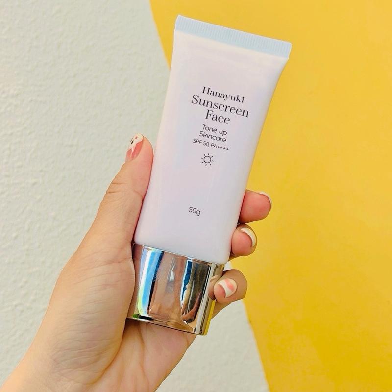 Kem Chống Nắng Nâng Tông Dưỡng Da Cho Mặt Hanayuki Sunscreen Face Chăm Sóc Da