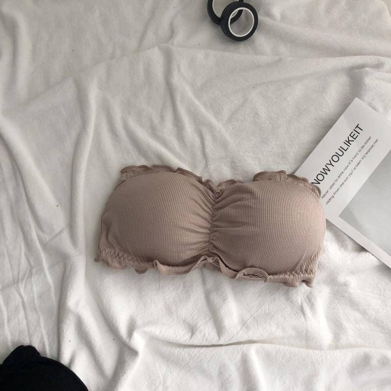 Product Introduction of Beauty Back Invisible Bra Female Strapless Bra Student Style Korean Style Anti-Exposure Tube Top without Steel Ring 9