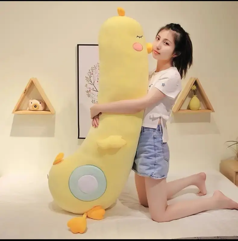 Gấu bông Gối Ôm Con Gà Dài Ngộ Nghĩnh Dễ Thương Thú Bông Thú Nhồi Bông Toy Đồ Chơi 2