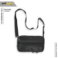 Gambar ANT PROJECT - Tas Selempang Pria Wallet FALCON 3 in 1 Waterproof Extra Slot Slingbag Hitam dari ANT Project Kota Bandung 1 Tokopedia