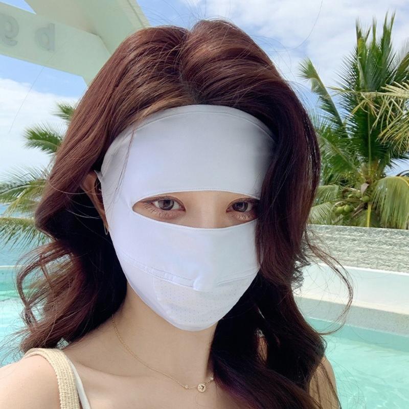 Product Introduction of New Breathable Ice Silk Mask Anti-UV Traceless Riding Face Mask Facial Gini Gift 13