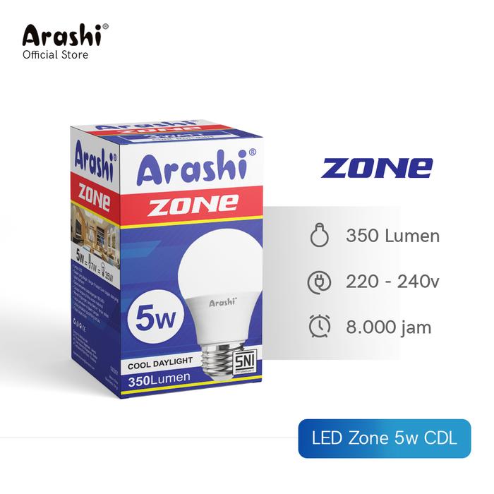 Gambar Arashi Lampu LED Zone 5watt CDL 5pcs - Cahaya Putih - Putih dari Arashi asia Kab. Tangerang 5 Tokopedia