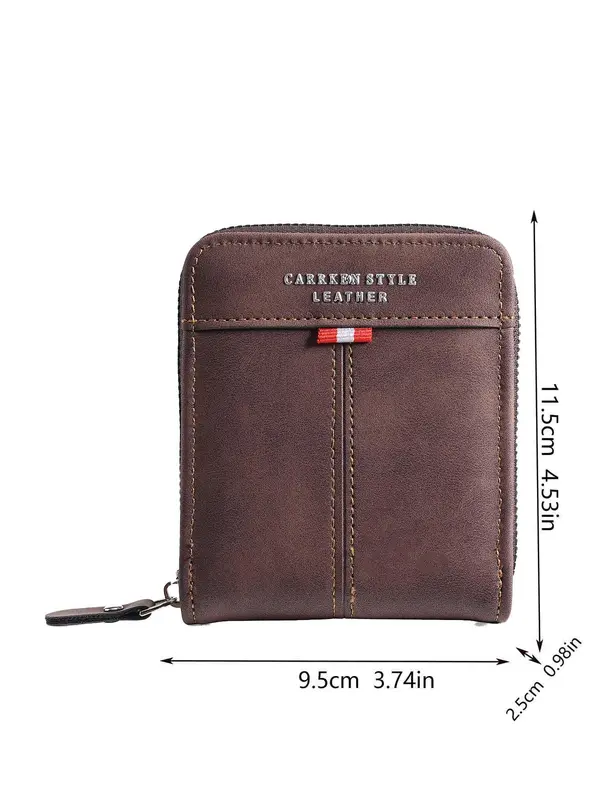 Men's Business Fashion Bifold Wallet with Card Slots,  Simple Style Plain Color Wallet & Card Holder, Casual Trendy Wallet for Work & Daily Use 3