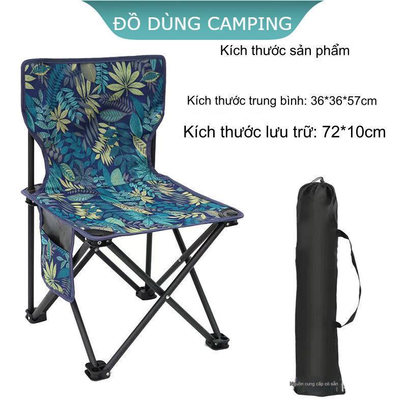 Ghế gấp gọn, ghế xếp tựa lưng bỏ túi dễ dàng mang đi câu cá, du lịch, dã ngoại, cắm trại ĐỒ DÙNG CAMPING