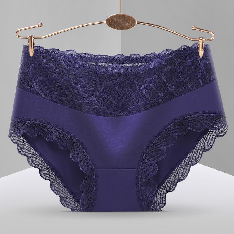New Women's Seamless Underwear Soft and Fashionable Silk Mid Rise Underwear 1
