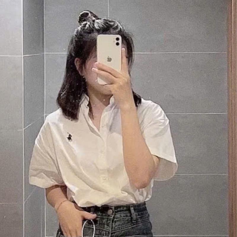 Sơ mi thêu nhân mã ngắn tay màu be, trắng, xanh 4