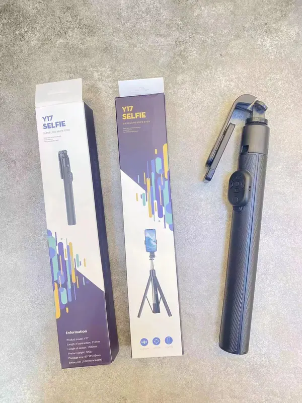 Selfie Stick Tripod Y17 Remote Bluetooth Control 1.7 M Panjang Tongsis 170 CM Kamera Tripod Murah Tripod Bluetooth Tripod Kokoh 1