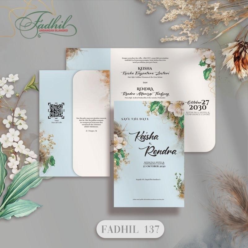 Undangan Pernikahan PROMO Terbatas FADHIL 137  | Paket Lengk Elegan Modern Paket Lengkap 100 PCS Gratis Label & Plastik - JanjiKita | Default
