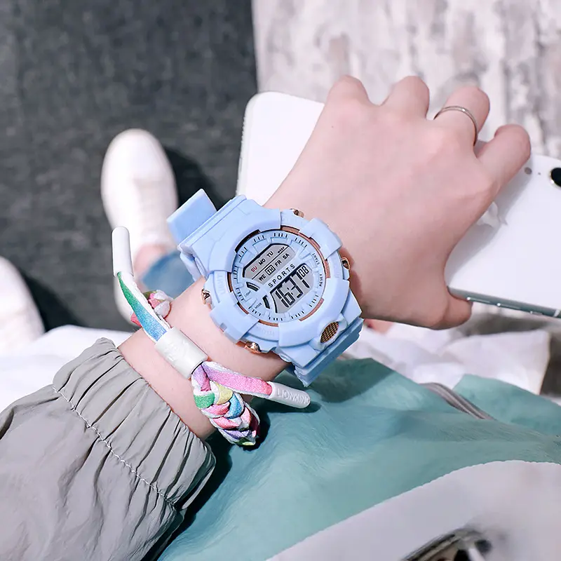 LED Electronic Waist Watch Simple Refreshing Stylish Sports Multi-Functional Men and Women Can Wear Young Couple Trendy Fashion Watch Unisex Watches