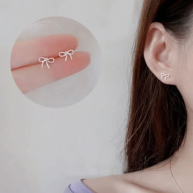 Hoa Tai Ngọt Ngào Hình Bướm, Hoa Tai Đinh tán Thắt Nơ Hợp Xu hướng Dành Cho Nữ, Thiết Kế Độc Đáo Cá Tính, Thích Hợp Cho Đám Cưới Và Quà Sinh Nhật 1