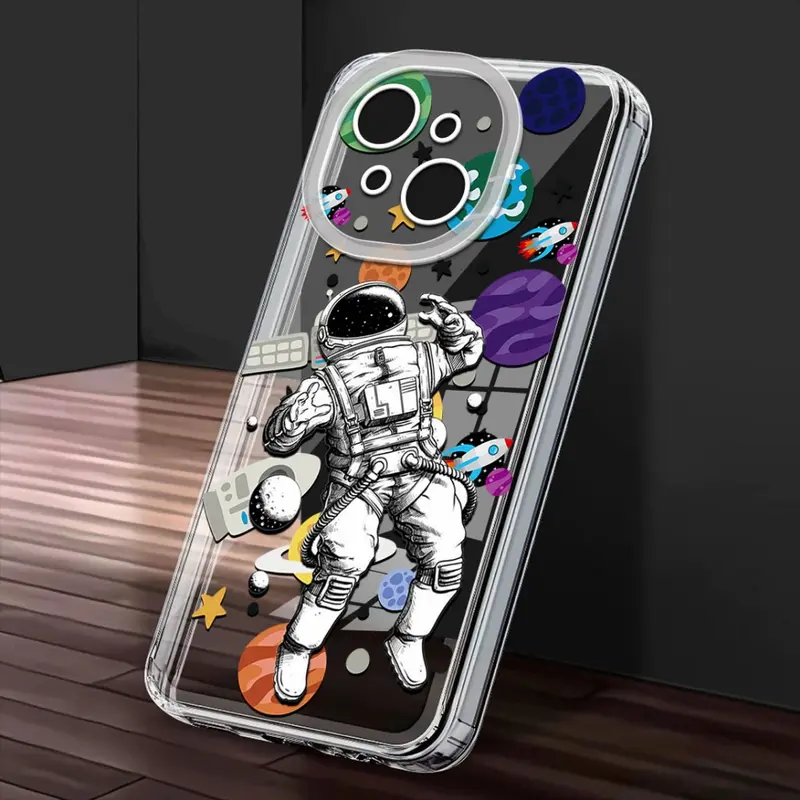 Casing Trand - Casing Hp Ready Untuk Tecno Spark Go 1 Spark 30c 4G Softcase Clear Case Handphone Gambar Astronot - AST32 5