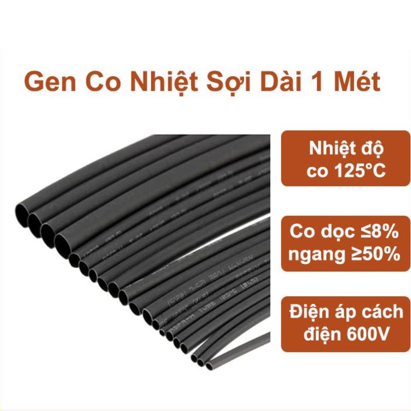  Gen co nhiệt ông dây điện ống co nhiệt dài 1m đủ loại đường kính 1mm-12mm 