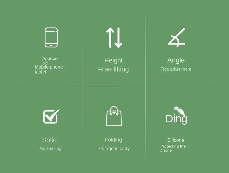 Product Introduction of Giá Chân Đế Điện Thoại Di Động Đa Chức Năng, Nâng Và Gấp, Thích Hợp Cho Máy Tính Để Bàn, Giá Đỡ Hỗ Trợ Phát Sóng Trực Tiếp Và Xem Phim, Thích Hợp Cho Sinh Viên Ký Túc Xá, Kiểu Thông Dụng 2