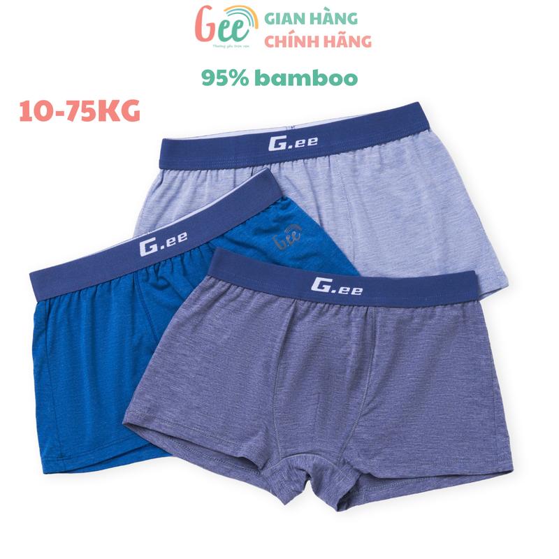 Quần Lót Bé Trai Gee, Set 3 Quần Sịp Đùi Trẻ Em, Quần Chip Vải Sợi Sồi Modal Mềm Mịn, Thấm Hút, Kháng Khuẩn