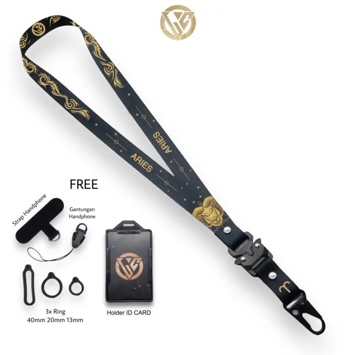 Discount Lanyard Craft Zodiak Series Gold V2 Free Holder Oring Gantung Hp Original 0