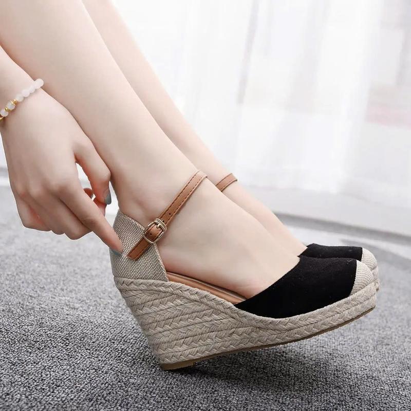 Giày Sandal cao cấp -đế xuồng nữ  9 phân đế cói mẫu mới