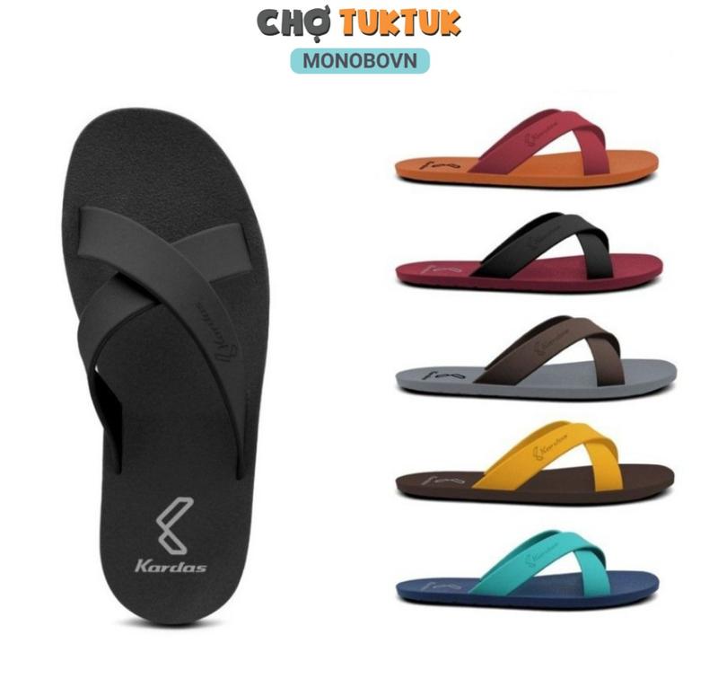Dép nam DéP đế bằng Thái Lan Cao Su Quai Chéo KARDAS Jacker 6