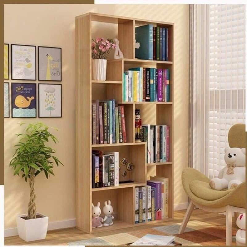 Kệ Sách Gỗ Chữ U 8 Ngăn và Kệ Sách Gỗ Để Bàn 1 Ngăn Kéo HD-017 (48 X 30 X 17cm) 0