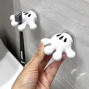 【COD】Rak Sikat Gigi/ Tempat Sikat Gigi/ Dispenser Odol Rak Gantung Kamar Mandi Tempel/ Bentuk Tangan Mickey Mouse