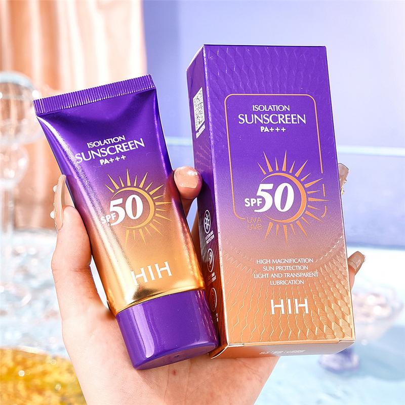Kem Dưỡng Da Chống Nắng, HIH, SPF50PA + +, Không Thấm Nước, Chống Mồ Hôi, Chống Tia UV, Dưỡng Ẩm, Tươi Mới, Không Nhờn kem  chống  nắng  hanacom